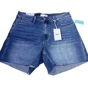Vervet Blue Womens  Size 16W Cortney Stretch Mom Shorts